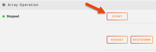 配列の開始操作